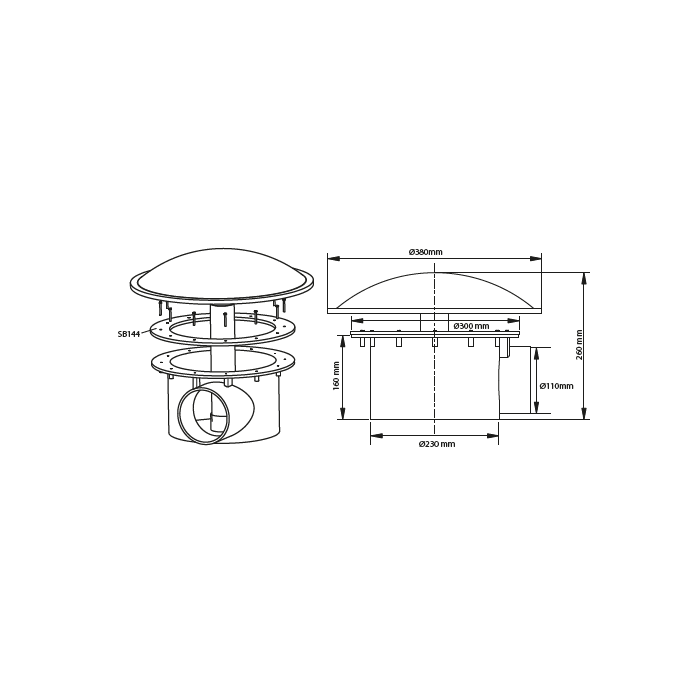 bonde de fond ichipond Ø 50 mm avec réservoir bonde de fond ichipond Ø 50 mm avec réservoir
